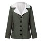 thumbnail image 3 of Abrigo de invierno para mujer, abrigo de felpa grueso y cálido, elegante abrigo liso y mullido, chaqueta clásica de invierno con capucha y manga larga con solapa y botones, chaqueta de, 3 of 5