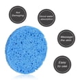 thumbnail image 3 of HILABEE 10Pcs Sponge For Cosmetic Use Makeup Removal, Face Neck Eye Cleaning Pads Blue, 3 of 9
