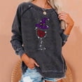 thumbnail image 1 of Chandails à Capuchon de Mode pour Femmes 2023 Manches Longues Décontractées Col Rond Hauts Blouse Ample Imprimé Halloween Chandail en Molleton Graphique 50 % de Rabais Liquidation Costumes Halloween/noël, 1 of 1