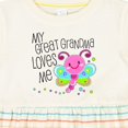 thumbnail image 4 of Inktastic My Great Grandma Loves Me Cute Dragonfly Girls Baby Dress, 4 of 5