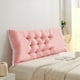 thumbnail image 3 of Cojín de respaldo para cama (1 unidad), almohada para dormitorio (120 x 50 cm), soporte de cabecera de poliéster suave para sofá cama tatami (rosa fuerte), 3 of 9