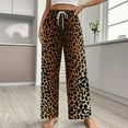 thumbnail image 2 of Leopard Print Pajama Pants Comfortable Elastic Waist Pajamas Fashion Sleepwear Bottoms Plus Size Homewear, 2 of 6