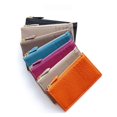 thumbnail image 3 of Bolso para tarjetas de estilo japonés, sencillo y moderno, estilo coreano, para mujer, de piel de vaca de capa superior, monedero con cremallera de cuero suave, 3 of 6