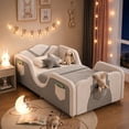 thumbnail image 6 of SLSY Toddler Bed, Low-to-Ground Child Bed with Built-in Side Pockets for Books & Toys, Premium Foam Padding, CPC-Certified, Odor-Free Fabric, 6 of 9