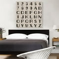 thumbnail image 2 of ARTCANVAS Beige Black Line Mid Century Modern Full Square Alphabet Canvas Art Print - Size: 36" x 36" (0.75" Deep), 2 of 9