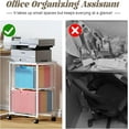 thumbnail image 6 of Letter/Legal Rolling File Cabinet, Rolling File Cart with 2 Drawers Filing Cabinet for Home Office, Hanging File Folders Organizer for Under Desk Storage, Mobile Printer Stand, White, 6 of 15