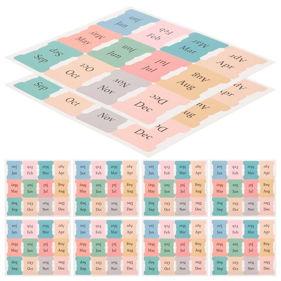 10 Sheets of Adhesive Page Markers Tabs Monthly  Decorative Page Tabs Binder Page Markers Index Tabs