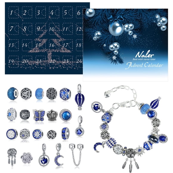Calendario de Adviento para joyería Naler Christmas 2024 con 22 cuentas