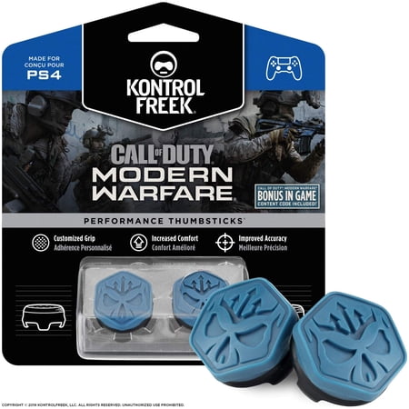 KontrolFreek, Call of Duty Modern Warfare Thumbsticks, PlayStation 4, Blue/Black, 8052-PS4