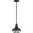 thumbnail image 2 of Volume Lighting  1-Light Antique Bronze Mini Downrod Pendant, 2 of 2