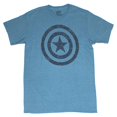 thumbnail image 1 of Captain America 806988-L Captain America Distressed Shield Blue T-Shirt - Large, 1 of 1