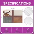 thumbnail image 3 of Cow Fur Geometry Placemats Set of 4 18"x12" Cowhide Farmhouse Cushion Covers Pillow Casesroom Car Reversible Western Farm Animal Skin Decorative Placemat for Kitchen Dining Table Decor Indoor Outdoor, 3 of 3