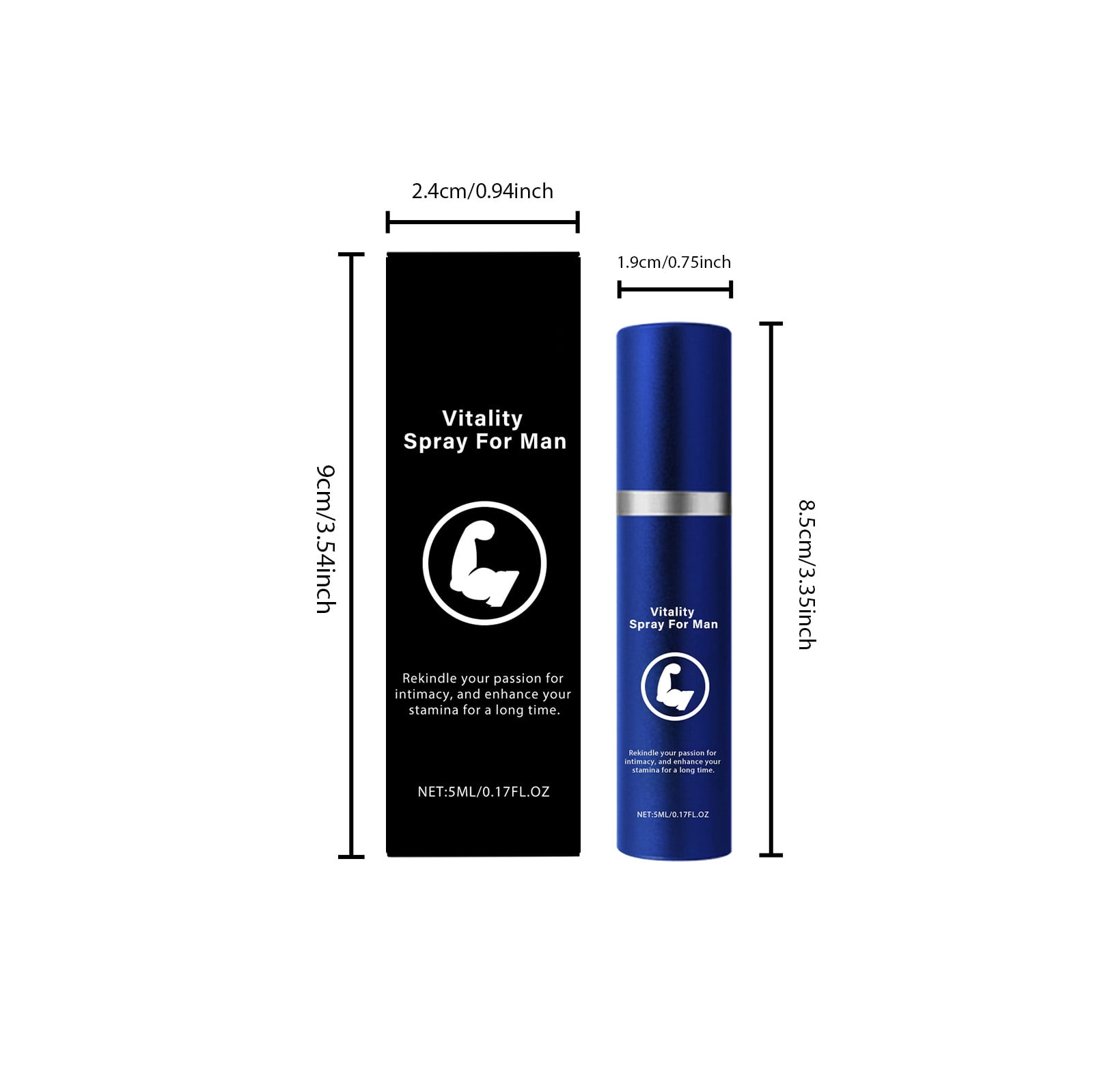 Alvantor Men's Energizing Long-Lasting Moisturizing Body Spray, 0.17fl oz