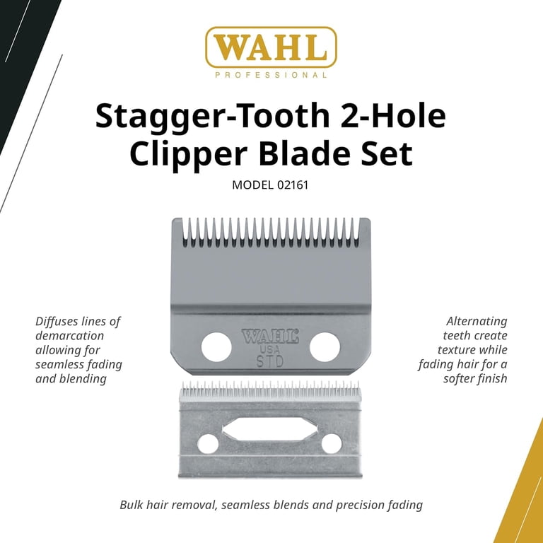 WAHL PROFESSIONAL, 2-Hole Stagger-Tooth Clipper Blade, for Magic