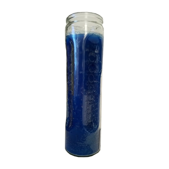 Blue Pillar Candle, 8 Inch