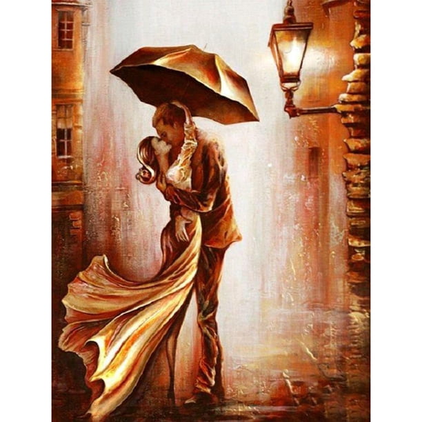 Taladro Pintura Diamante (DE9382) Kit Redondo Completo DIY 5D Amantes Elegantes Dibujo (V798) 20X30cm FLhrweasw Nuevo