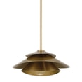 thumbnail image 2 of Hunter - Hiro 1-light Alturas Gold, Medium Size Pendant Light, Dimmable, Modern Style, Cone Shaped, for Bedrooms, Dining, Living Rooms - 48156, 2 of 8