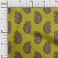 thumbnail image 1 of oneOone Cotton Silk Fabric Paisley Block Print Fabric By The Yard 42 Inch Wide, 1 of 4