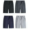 thumbnail image 4 of CONZONE Mens Casual Suit Shorts Buttons Dress Shorts for Men Solid Color Lightweight Slim Fit Party Wedding Shorts With Pockets, 4 of 5