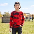 thumbnail image 3 of Abcomgle Boys Long Sleeve Shirts Size 6 Fashion 3D Print Crewneck T-Shirts for Kids Boys Winter Basic Top for Boys Soft Boys Shirts, 3 of 6