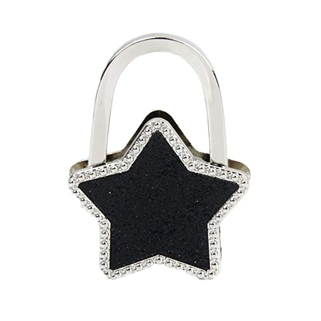 Jumpingount Ganchos para llaves brillantes con forma de estrella de nuevo diseño, bolsa lateral de de Metal, gancho colgante de aleación, Ropa, zapatos y accesorios Miscelánea negro brillante