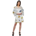 thumbnail image 3 of Moomaya Short Robes For Women Lightweight Venice Lace Summer Loungewear, 3 of 6