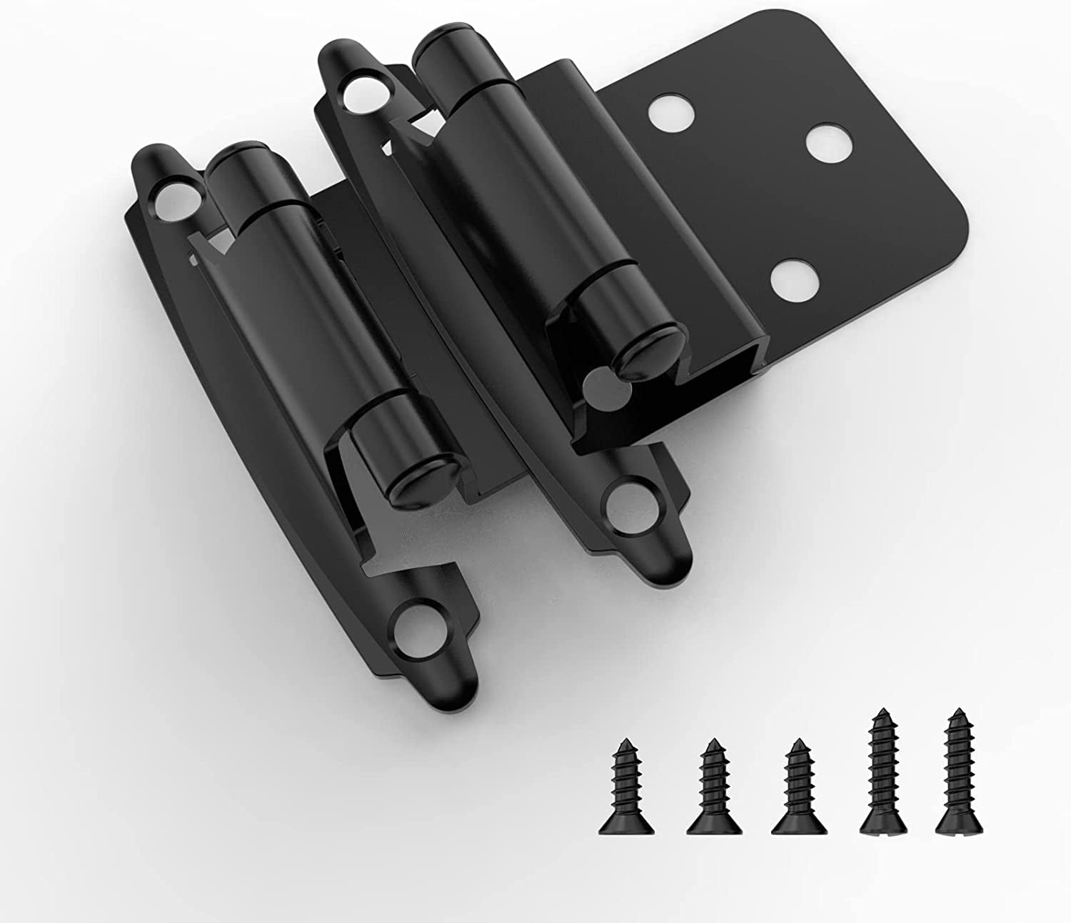 Furniware 3/8" Inset Door Hinge, 5 Pairs(10 Pack) Flush Face