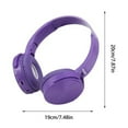 thumbnail image 3 of CXALSSY X3 Active Noise Cancelling Headphones, Over-Ear Headphones with Mic for Kids/Adults/Teen/School/TV, Purple, 3 of 6