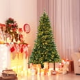 thumbnail image 3 of Topbuy 6FT Pre-lit Artificial Christmas Tree Hinged Xmas Tree with 560 Warm White LED Lights, 3 of 10