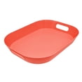 thumbnail image 4 of Mainstays Paprika Red Plastic Rectangular Serving Tray with Handles, 16" x 12" x 2", 1 Piece, 4 of 6