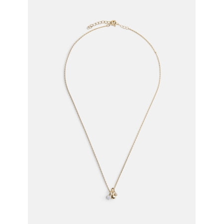Free Assembly Women's Demi Fine 14k Gold Plated Cubic Zirconia Charm Necklace, 16" + 2" Extender