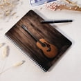 thumbnail image 4 of Spiral Notebook,Double-Wire Spiral College Lined Journal Notebook for Study and Notes,100 Pages,5.71x 8.26 in - Acoustic Guitar Against a Rustic Wooden Wall, 4 of 7