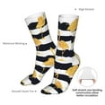 thumbnail image 4 of Cauagu Gold Flamingo Pattern Fun Novelty Crew Socks,Casual Athletic Socks Neutral Socks Cozy Crew Socks Christmas Gift, 4 of 7