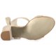 thumbnail image 5 of Sandalias de tacón grueso con cordones en el tobillo y punta abierta para mujer Beige 35, 5 of 7