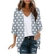 thumbnail image 1 of Mujeres de Manga Larga Tops Casual Impreso Suelto Cubrir Blusa de Cardigan Primavera Verano, 1 of 5