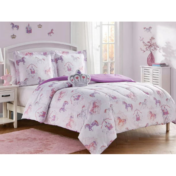 Twin Size Fairy Tale Unicorns Castles, Twin Size Bed Comforter Set