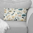 thumbnail image 4 of Designart "Serene Blue White Nordic Blooms" Floral Printed Throw Pillow, 4 of 5