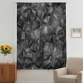 thumbnail image 2 of Black Geometric Sheer Curtains 84 Inches Long, Contemporary Minimalism Abstract Pattern Light Filering Curtains, Breathable Simi Curtain Privacy Drapes for Living Room Bedroom Window Treatment, 2 of 9
