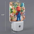 thumbnail image 2 of Cute Cartoon Square Night Lights Graphic Super Mario Pattern Modern Acrylic Plastic Ornament Energy Efficient Hallway Indoor Room Home Bedside Smart Sensor Lamp, 2 of 7