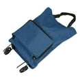 thumbnail image 2 of Foldable Grocery Cart Bag, Portable Reusable Foldable Cart Bag Large Capacity With Wheels For Camping Navy Blue, 2 of 8