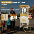 thumbnail image 6 of 16Oz Commercial Popcorn Machine With Cart and 16 Oz Kettle , Movie Theater Popcorn Machine, Silver Gray Pop Corn Machine with 3-Switch Control & Steel Frame Tempered Glass Doors, 6 of 9