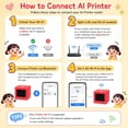 thumbnail image 4 of AI Sticker Printer for Kids, Mini Inkless Thermal Printer, Portable Voice Sticker Maker Machine for DIY Crafts, Journaling & Doodles, Birthday Toy Gift for Boys & Girls,Red, 4 of 8