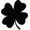 Black, variant on White Picniva 4 Leaf Clover Decal Vinyl Sticker|Cars Trucks Walls Laptop|5 in