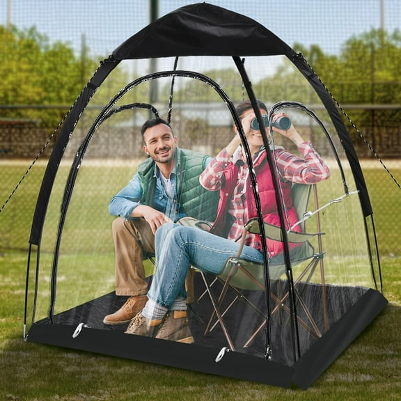 Panoramic transparent waterproof tent, lightweight and large 1-3 person tent for sports, outdoor cleaning tent, rain shelter for watching sports events, camping, fishing, suitable for all seasons