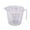 White, variant on Clear Plastic Measuring Cup with Spout & Handle, Graduated Ounce & Ml Markings for Recipe Ingredient, Liquid & Flour Measuring