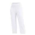 thumbnail image 4 of Posijego Women's Workout Capri Pants High Waist Capris Leggings Split Hem Yoga Cropped Pants with Pockets, 4 of 5