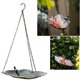 thumbnail image 2 of Pájaros, Comedero Para Pájaros, Estante En Forma De Hoja, Bandeja De Hierro Colgante, Decoración De Jardín Scienceny HA045767-02, 2 of 6