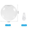 thumbnail image 2 of Unique Bargains 2 Pack Oblate Wall Hanging Terrarium Planters 5x5inch, Transparent, 2 of 7