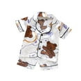 thumbnail image 2 of LSLJS Ensemble de Pyjama Décontracté pour Enfants à Boutons, Manches Courtes, Col Rabattu, Vêtements d'Été Tendance 2024, 2 of 9