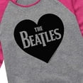 thumbnail image 3 of The Beatles - Heart - Girls Toddler And Youth Raglan, 3 of 6